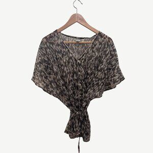 Converse One Star, Sheer Kimono Style, Belted, Black & Gray, Size M